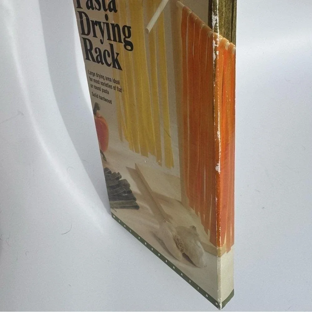 Rowoco Pasta Drying Rack NIB Natural Wood 1995 Vintage Kitchen Foodie Noodles